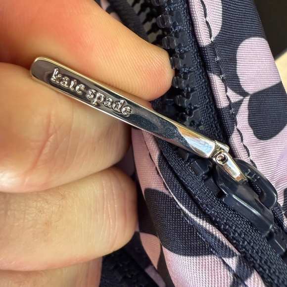 Kate Spade Karissa Nylon Spade Clover Geo Purple Large Backpack - Picture 13 of 14